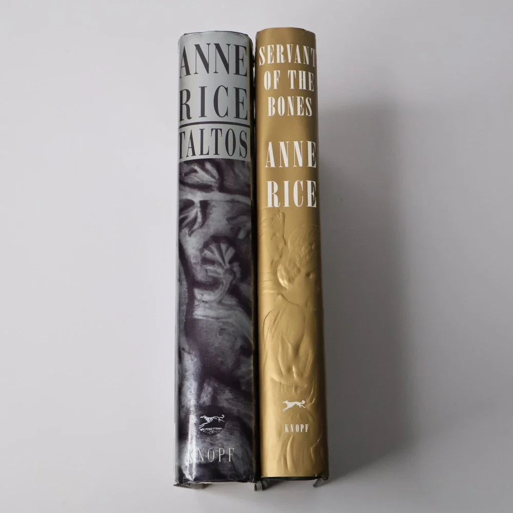 Anne Rice Taltos and Servant of the Bones Hardcover First Edition 2 Book Lot 90s